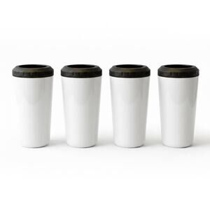 Set of 4 16oz Sublimation Blank Skinny Tumblers White